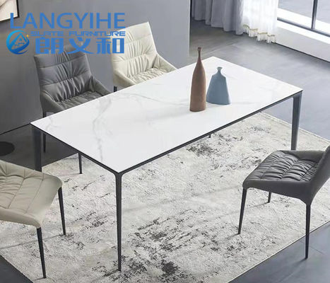 Meja Makan Marmer Minimalis Rock Slab Rumah 130x70cm
