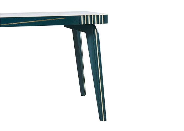 Meja Makan Batu Batu Marmer Kayu Solid Modern
