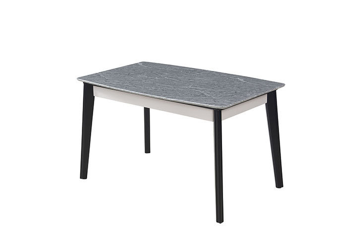 Meja Makan Marmer Nordic Kayu Solid Modis