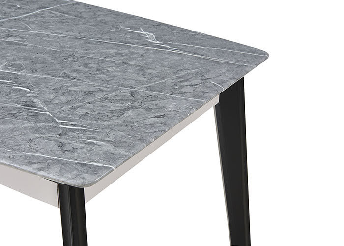 Meja Makan Marmer Nordic Kayu Solid Modis