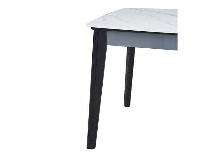Meja Makan Marmer Nordic Kayu Solid Bergaya ISO9001