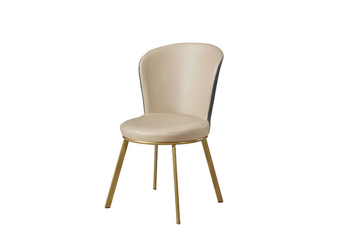 Kursi Makan Kulit Kayu Solid Stainless Steel Modern