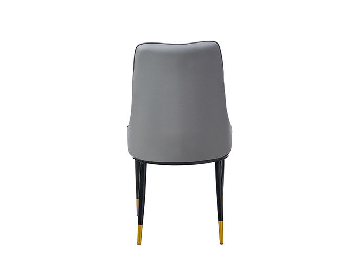 Kursi Makan Empuk Kulit Stainless Steel Modern