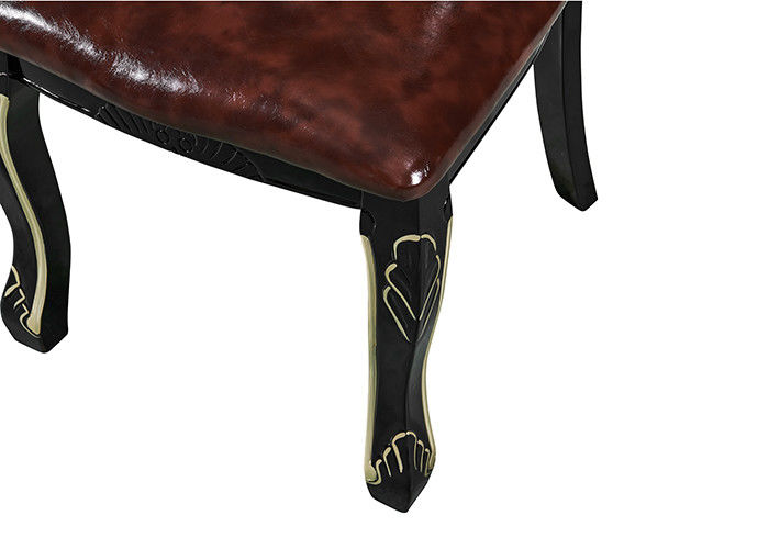 Kursi Makan Eropa Spons Ukir Kayu Solid Ebony