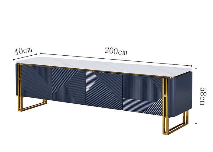 Meja Marmer Kopi Stainless Steel Modern ISO9001
