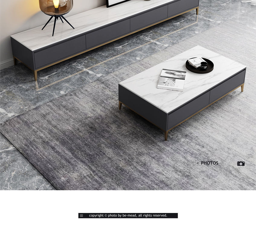 200x40x25cm Set Meja Kopi Unit TV Minimalis