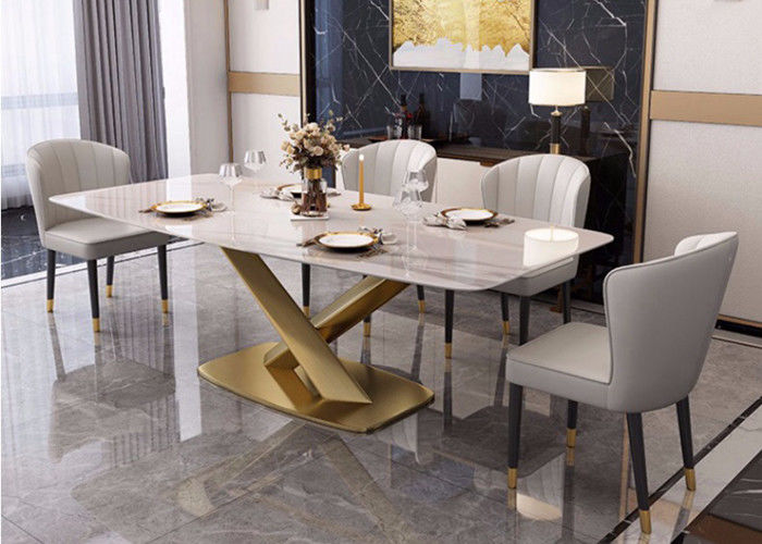 130x80x77cm Meja Ruang Makan Marmer Atas