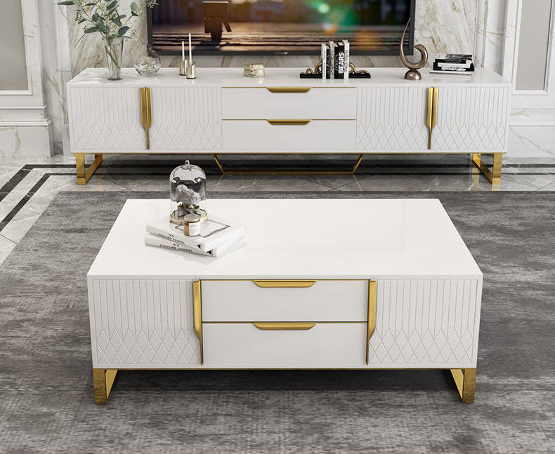 Set Meja Kopi Unit TV Rumah Modern Elegan ISO9001