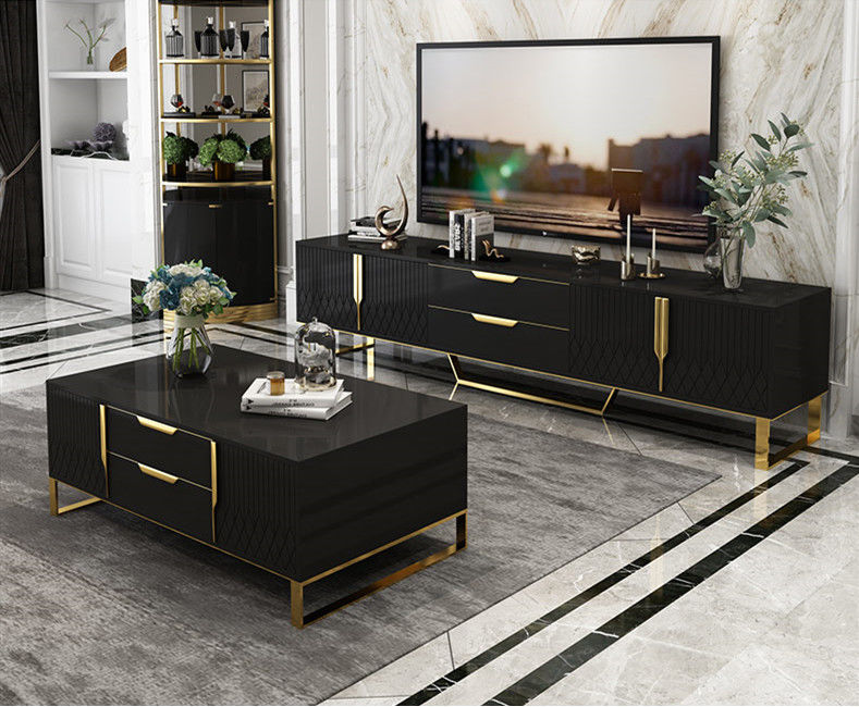 Set Meja Kopi Unit TV Rumah Modern Elegan ISO9001