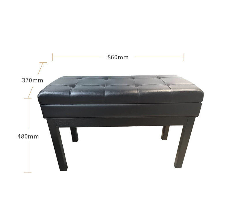 Storage Leather Odm Antique Double Piano Stool Tinggi Ottoman 86cm