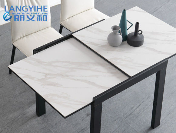 Meja Makan Minimalis Modern Persegi Retractable Slate Odm