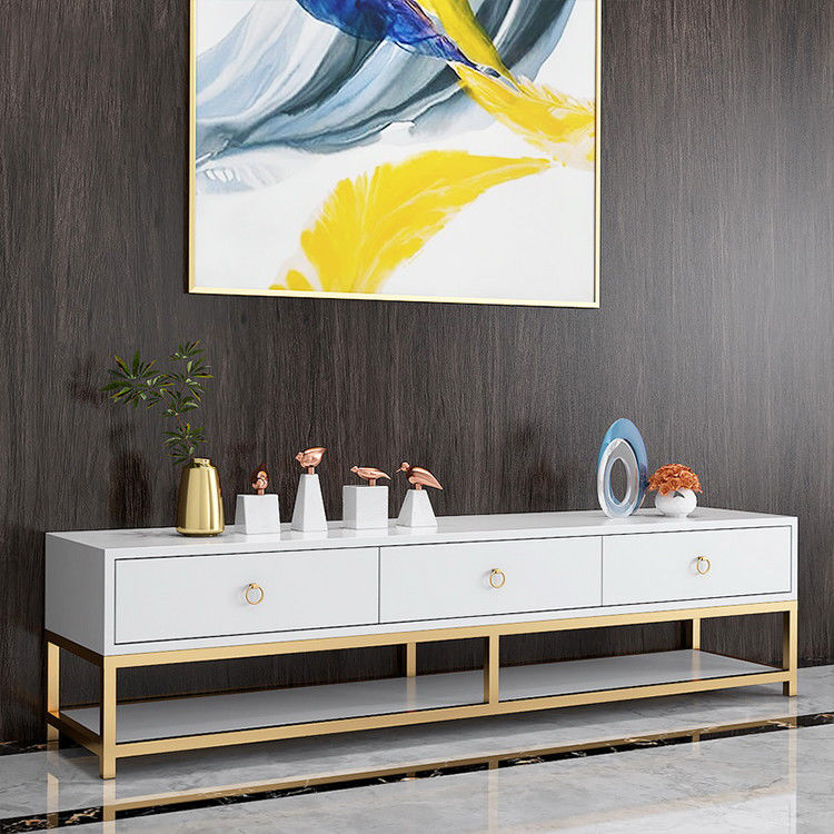 Bubble EPE Luxury Tv Cabinet Living Room Furniture Bingkai Stainless Steel