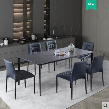 Meja Makan Marmer Minimalis Mewah Ringan Nordic Tahan Gores