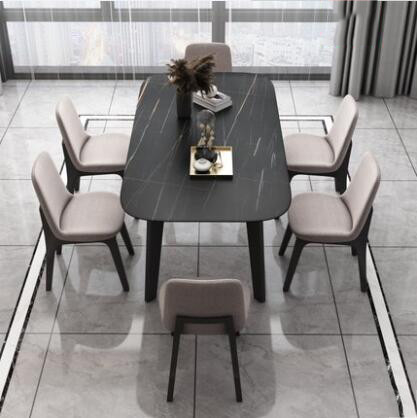 Meja Makan Kayu Minimalis Nordic Minimalis Modern Mewah Untuk 6 Orang