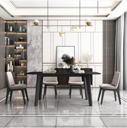 Meja Makan Kayu Minimalis Nordic Minimalis Modern Mewah Untuk 6 Orang
